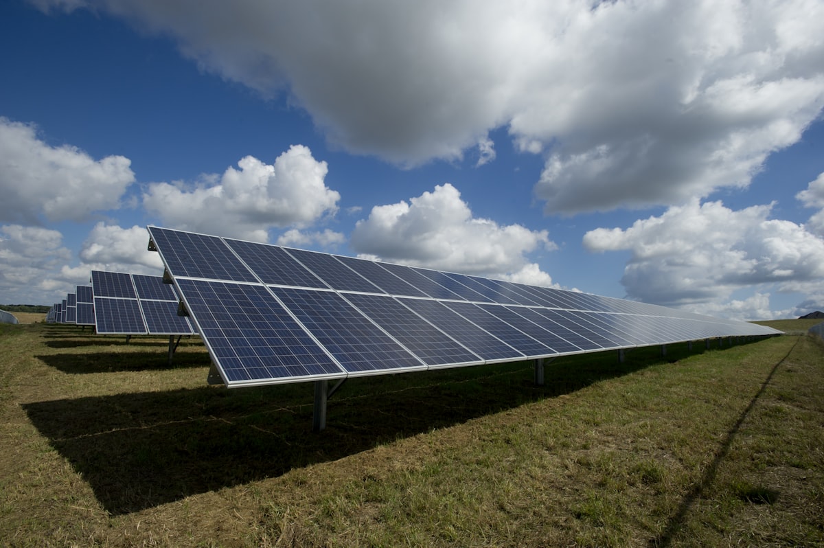 Solar panel array requiring identification placards